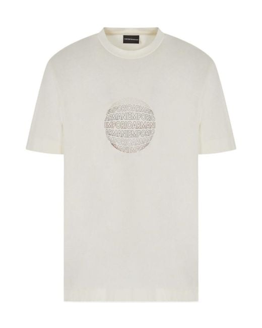 Emporio Armani White Short-Sleeved T-Shirt for men