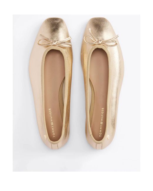 Tommy Hilfiger Natural Round Head Ballet Shoes