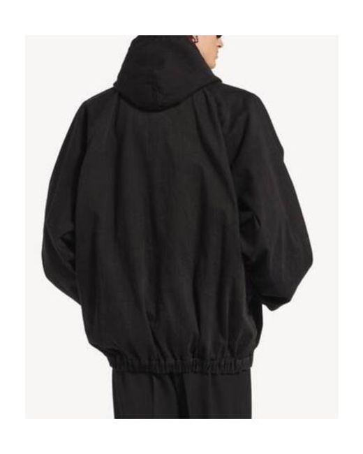 Balenciaga Black Nba Logo Hooded Jacket for men