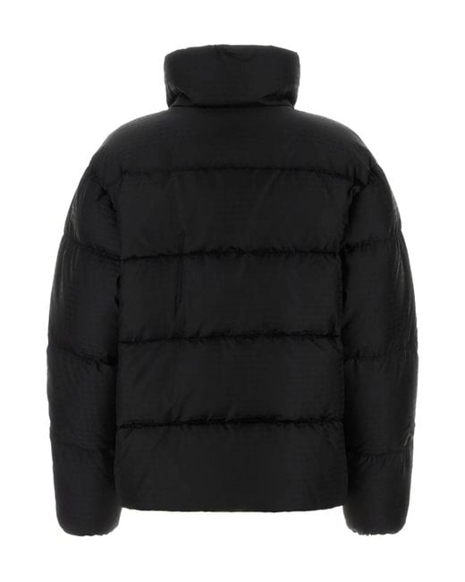 Miu Miu Black Allover Logo Printed Down Jacket