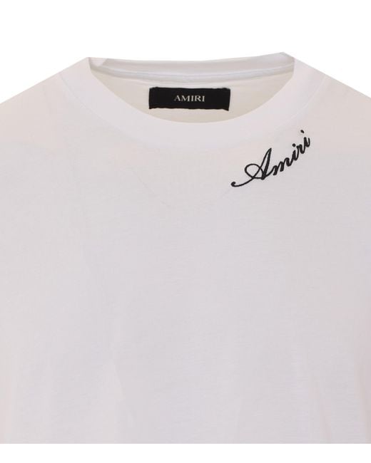 Amiri White Short-Sleeved T-Shirt for men