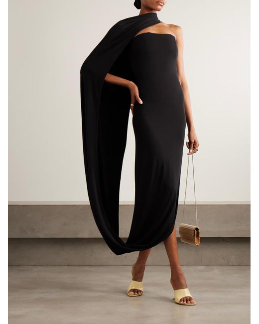 Cult Gaia Black Cape Maxi Dress