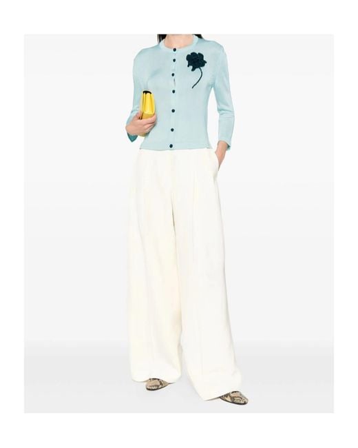 Jil Sander White Concealed Fastening Trousers