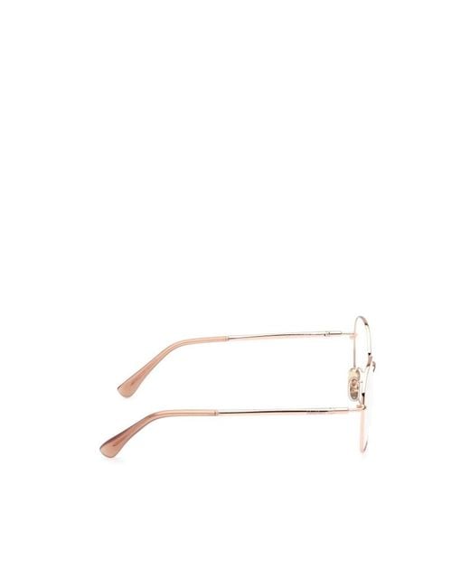 Max Mara White Irregular Frame Glasses