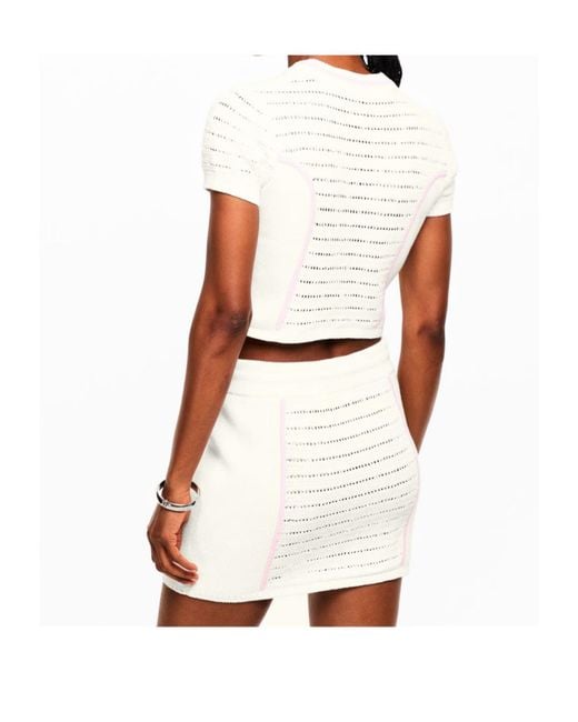 Casablanca White Cropped T-Shirt