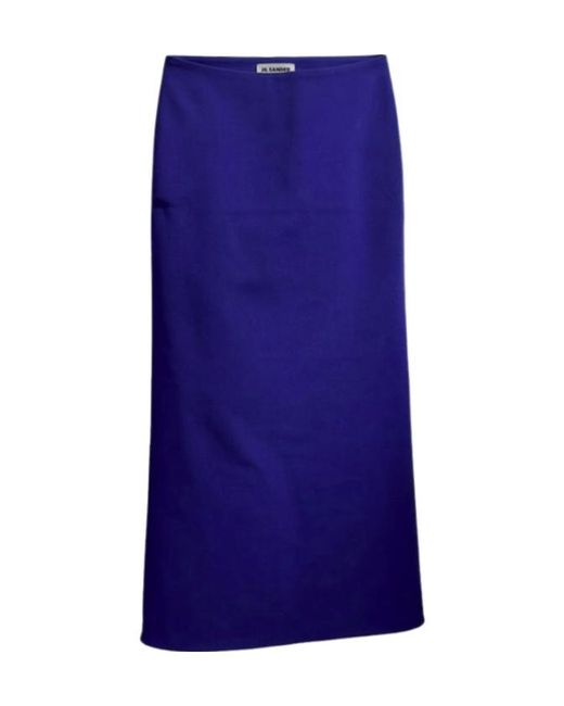 Jil Sander Blue Midi Skirt