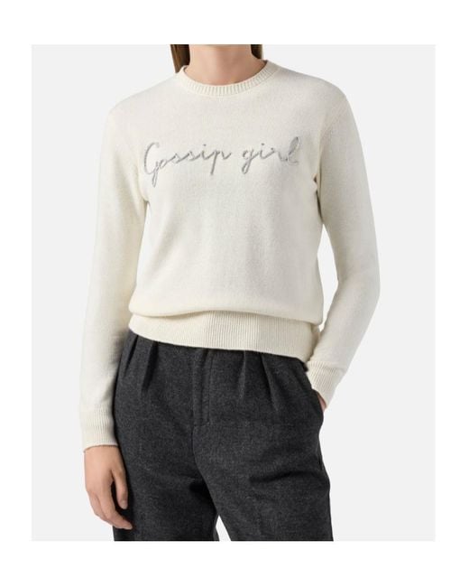 Mc2 Saint Barth White New Queen Cashmere-Blend Sweater