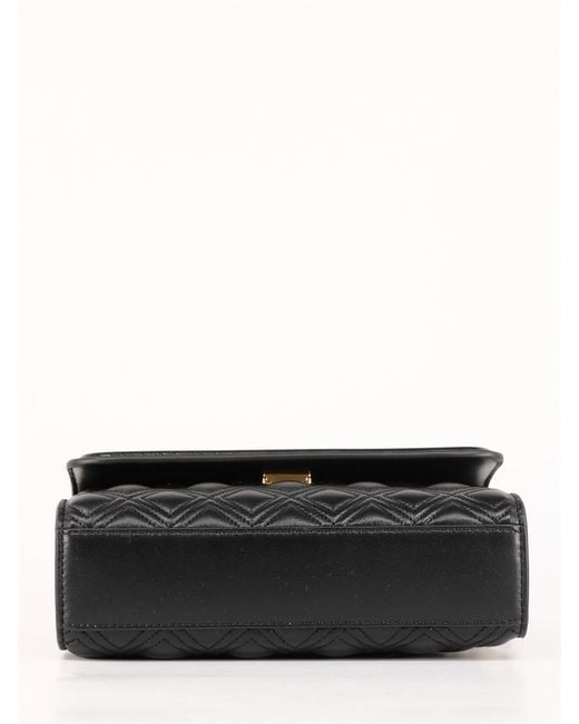 Tory Burch Black Fleming Convertible Embossed Small Shoulder Bag