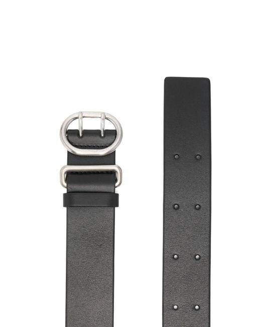 Jil Sander White Round Buckle Belt for men