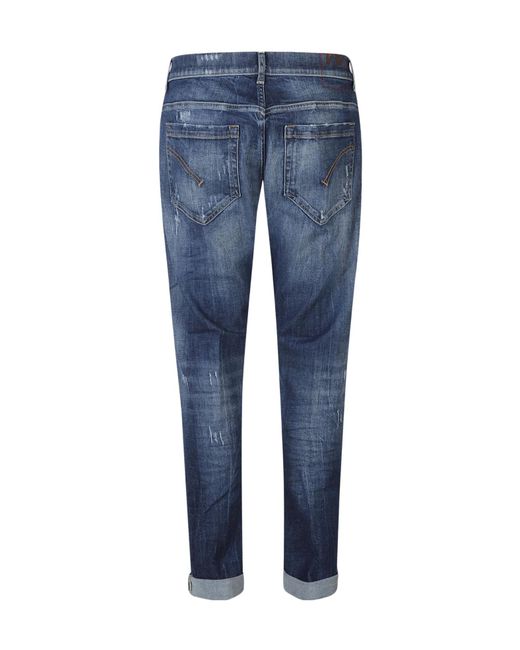 Dondup Blue Distressed Skinny Jeans for men