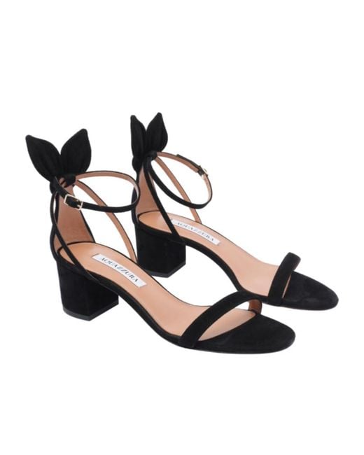 Aquazzura Metallic Bow-Tie Sandals