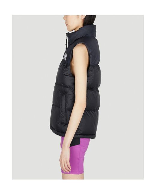 The North Face Black 1996 Retro Nuptse Logo Embroidered Vest