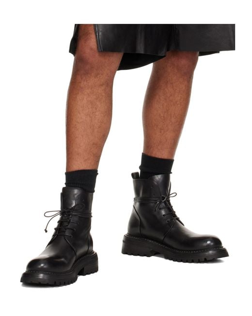 Marsèll Black Combat Ankle Boots for men