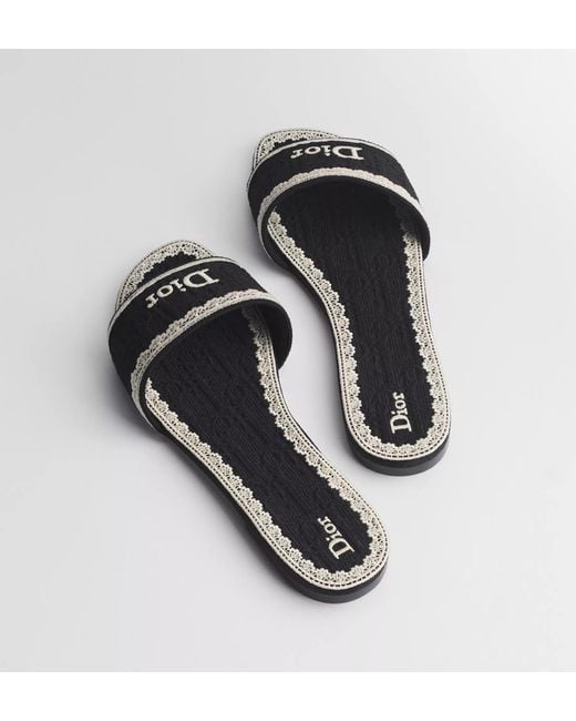 Dior Black Dentelle Slide