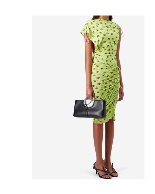 Coperni Green Lily Printed Adjustable Dress