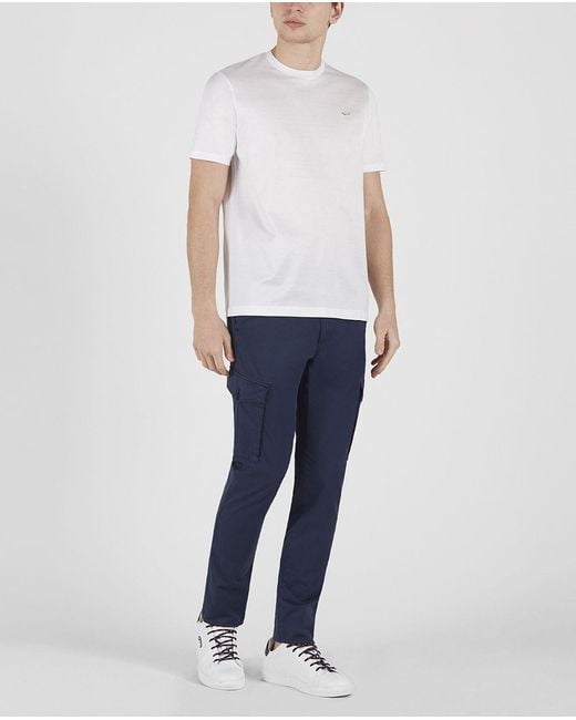 Paul & Shark White Logo Embroidered T-Shirt for men