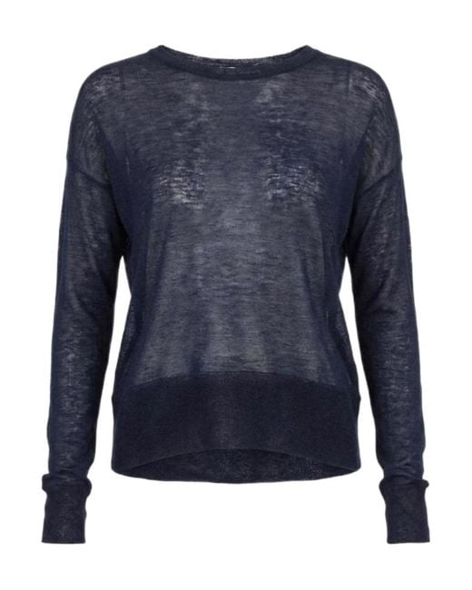 Closed Blue Crew Neck Sweater Made Of Wool