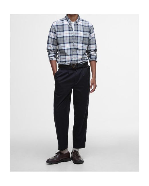 Barbour Blue Lewis Check-Pattern Shirt for men