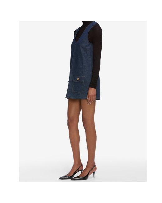 FRAME V-Neck Denim Dress in Blue | Lyst FRAME V-Neck Denim Dress in Blue | Lyst