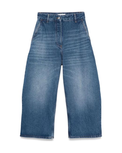 Studio Nicholson Blue Wide-Leg Jeans