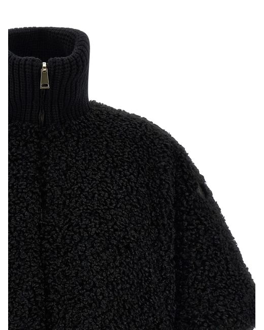 Moncler Black Logo Patch Short Sleeved Jacket
