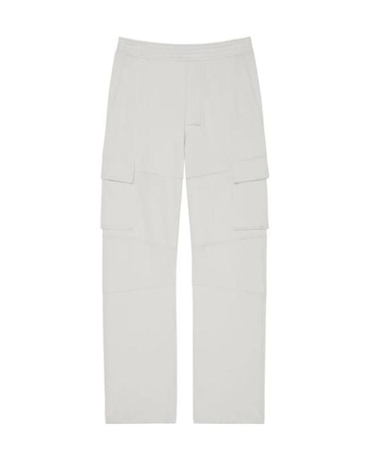 Givenchy White Cargo Pockets Detail Sweatpants for men
