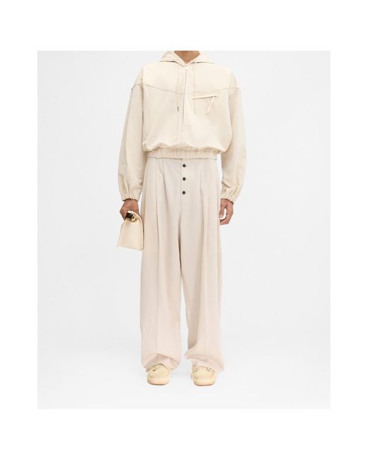 Jacquemus Natural Hooded Zip-Up Jacket for men