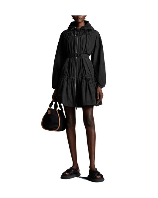 Moncler Black Hooded Coat