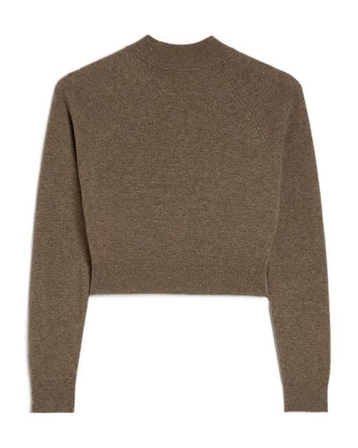 Jil Sander Green Cropped Jumper