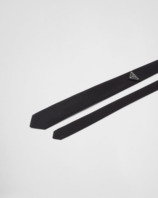 Prada White Re-Nylon Tie for men
