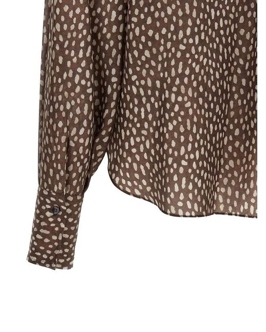Brunello Cucinelli Brown Long Sleeve Shirt