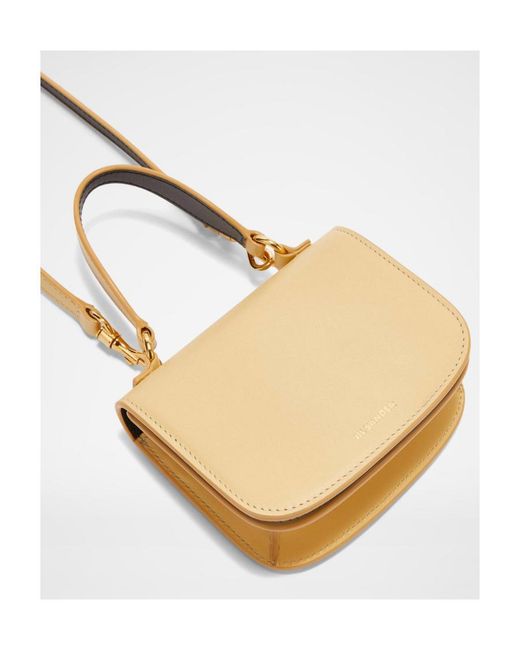 Jil Sander White Logo Print Top Handle Shoulder Bag