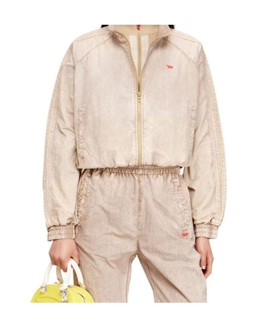 DIESEL Pink G-Arden Zip-Up Bomber Jacket