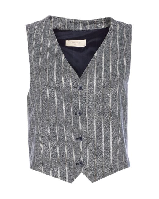 Circolo 1901 Gray Striped Jacket