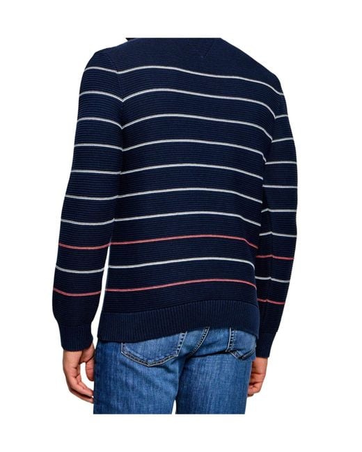 Tommy Hilfiger Blue Crew-Neck Pullover for men