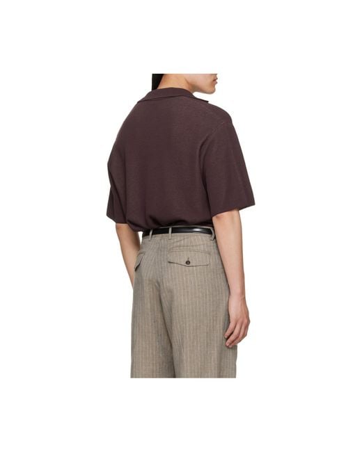 Magliano Brown Riviera Floral Knit Shirt for men