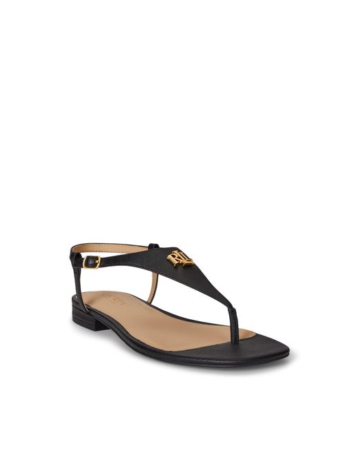 Ralph Lauren Brown Minimalist Flat Sandals