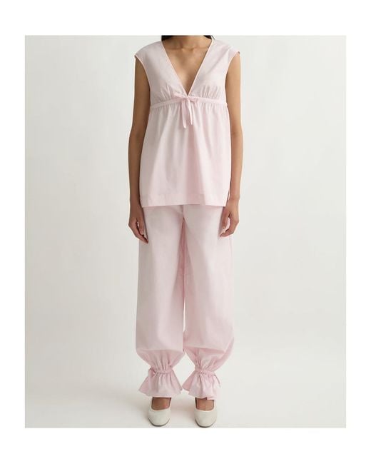 Posse Pink V-Neck Sleeveless Top