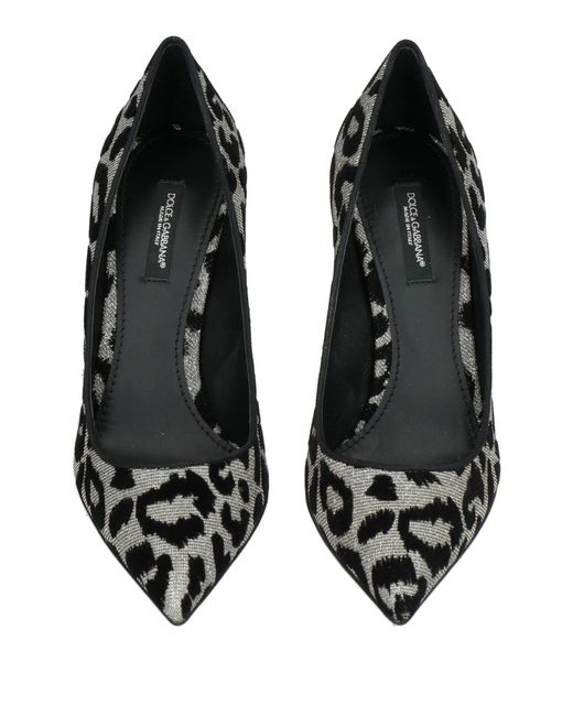 Dolce & Gabbana Black Leopard Print Pointed-Toe Stilettos