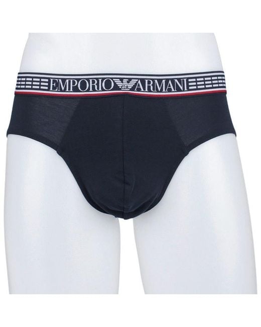 Emporio Armani Red 3-Piece Briefs Pants for men