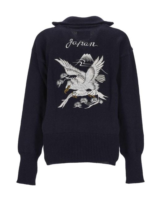 Junya Watanabe Blue Knitted Jumper for men