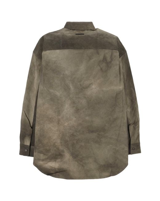 Fear Of God Gray Tie-Dye Cotton Shirt for men