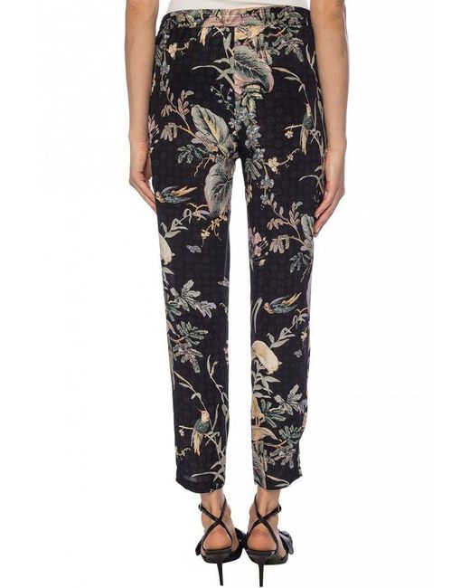 RED Valentino Black Printed Casual Pants