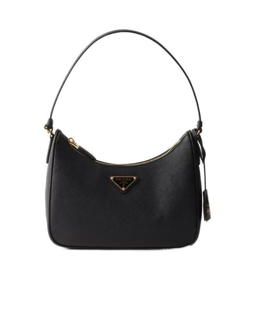 Prada Black Zippered Handbag