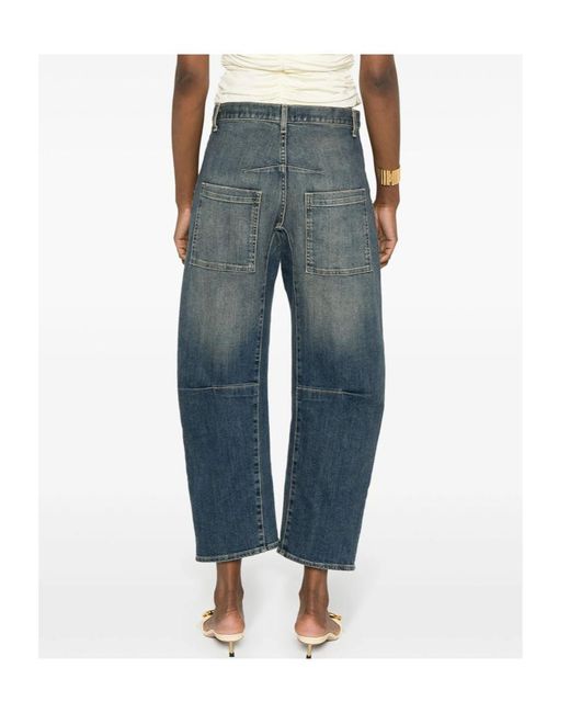 Nili Lotan Blue Belt-Loop Jeans