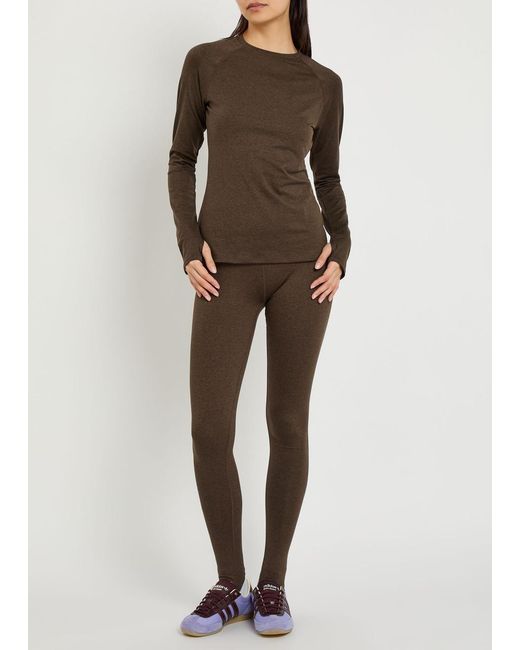 Varley Brown Always Warm Stretch-Jersey Top