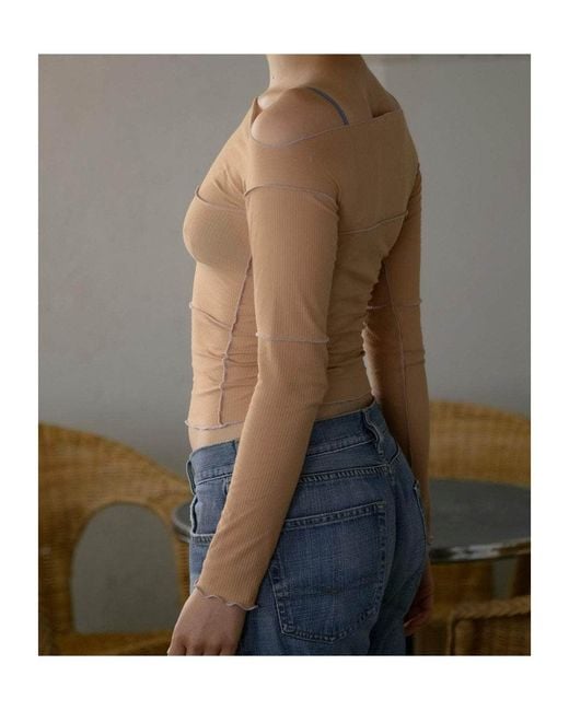Baserange White Cinder Ribbed T-Shirt
