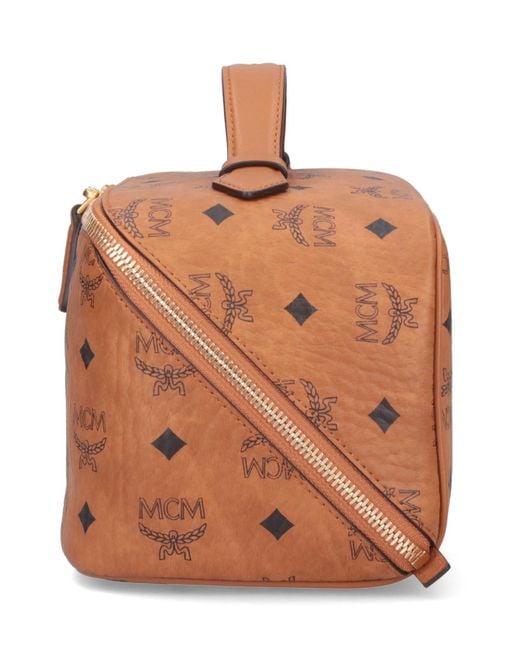 MCM Brown Visetos Ottomar Toiletry Bag for men