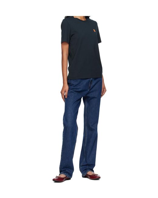 Maison Kitsuné Black Maison Kitsuné Fox Head Regular Tee-Shirt