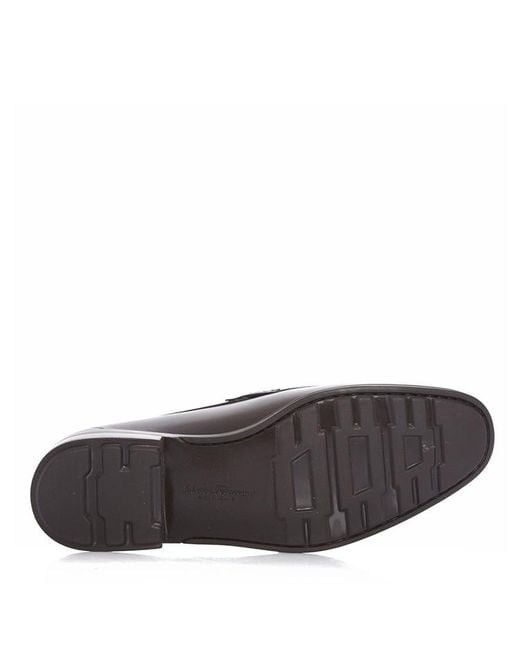 Ferragamo Brown Logo Details Business Casual Shoes for men